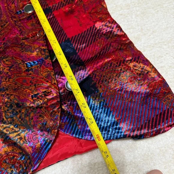 Vintage Gianfranco Ferre Blazer Abstract Red Coat Embroidered Italy Size Small Blazers & Suit Jackets